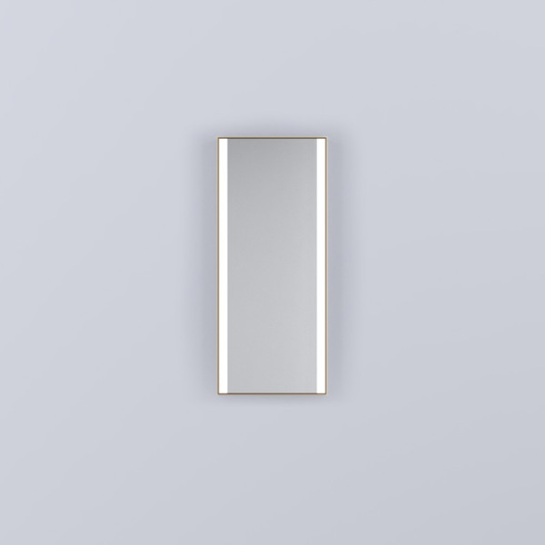 CIELO Miroir Argo Installation Murale Avec LED Bronze Brossé 40x5x95cm