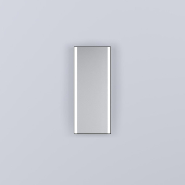 CIELO Miroir Argo Installation Murale Avec LED Noir Mat 40x5x95cm