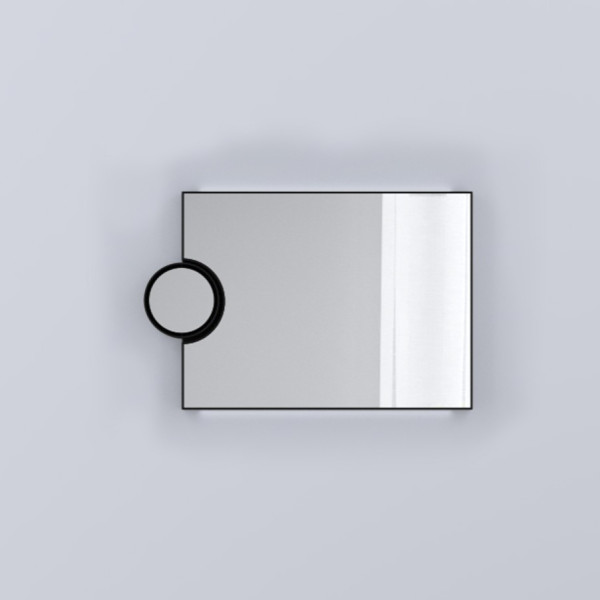 CIELO Miroir Réversible Polifemo Avec Lampe LED Noir Mat 90x7x60cm