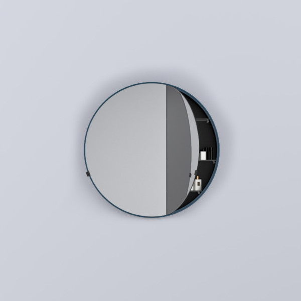 CIELO Round Box 90 Armoire De Toilette Ronde Oltremare Ø90x12cm