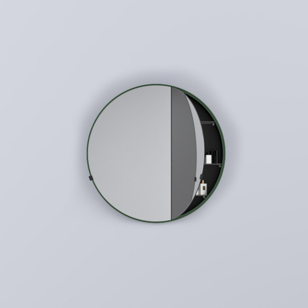 CIELO Round Box 90 Armoire De Toilette Ronde Alga Ø90x12cm