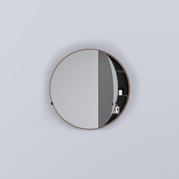 CIELO Round Box 90 Armoire De Toilette Ronde Ninfea Ø90x12cm