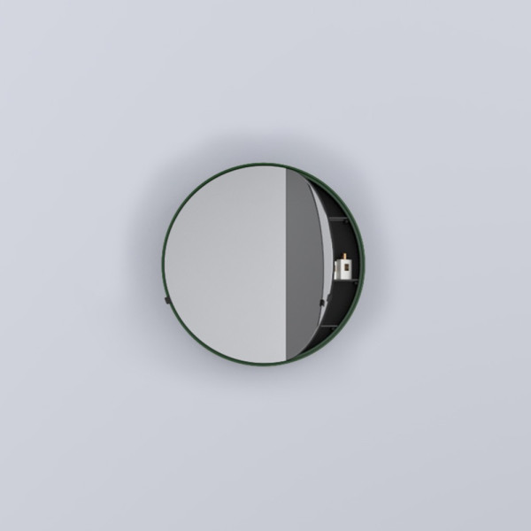 CIELO Round Box 75 Armoire De Toilette Ronde Alga Ø75x12cm