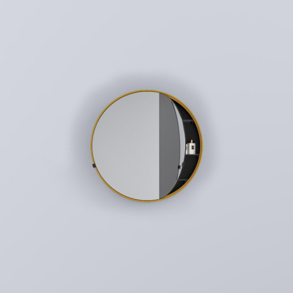 CIELO Round Box 75 Armoire De Toilette Ronde Anemone Ø75x12cm
