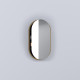 CIELO Oval Box Armoire De Toilette Avec Miroir Bronze Brossé 50x12x88,5cm