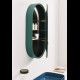 CIELO Oval Box Armoire De Toilette Avec Miroir Smeraldo 50x12x88,5cm