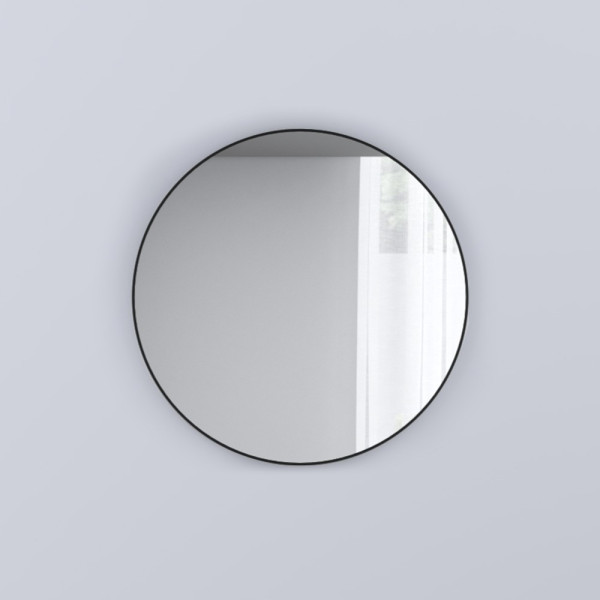CIELO Miroir Round 120 Noir Matt Ø120x4cm