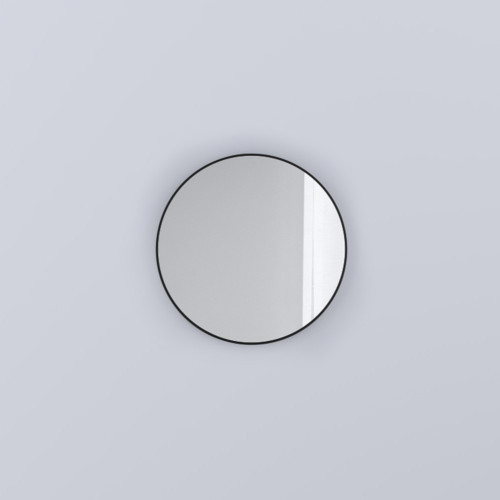 CIELO Miroir Round 75 Noir Matt Ø75x4cm