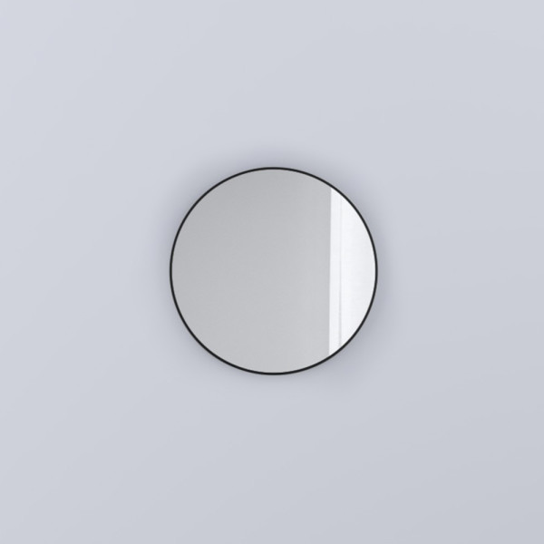 CIELO Miroir Round 75 Noir Matt Ø75x4cm