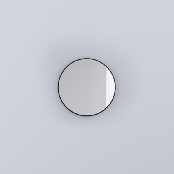 CIELO Miroir Round 60 Noir Matt Ø60x4cm