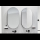 CIELO Miroir Oval Noir Matt 50x4x88,5cm