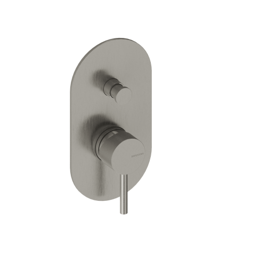 SANYCCES LOOP MITIGEUR MÉCANIQUE DE DOUCHE MURAL 2 VOIES NICKEL BROSSE