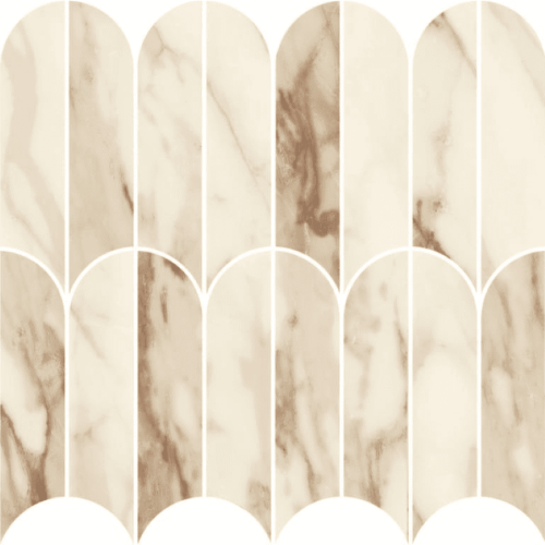 MARAZZI Marble Look Allmarble Calacatta Vena Vacchia Lux Mosaico Ventaglio 29,8x29,8cm