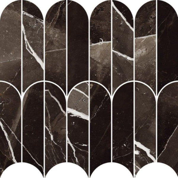 MARAZZI Marble Look Allmarble Calacatta Black Lux Mosaico Ventaglio 29,8x29,8cm