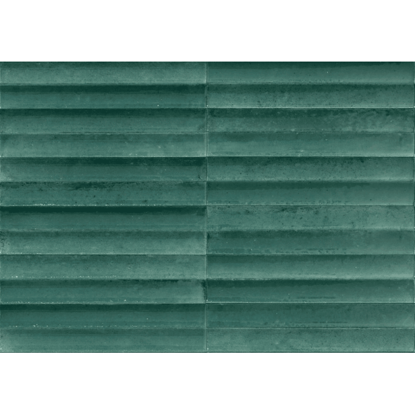 MARAZZI Carrelage Crogiolo Lume Emerald structure 3D Swing lux 6x24cm