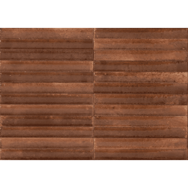 MARAZZI Carrelage Crogiolo Lume Caramel structure 3D Swing lux 6x24cm