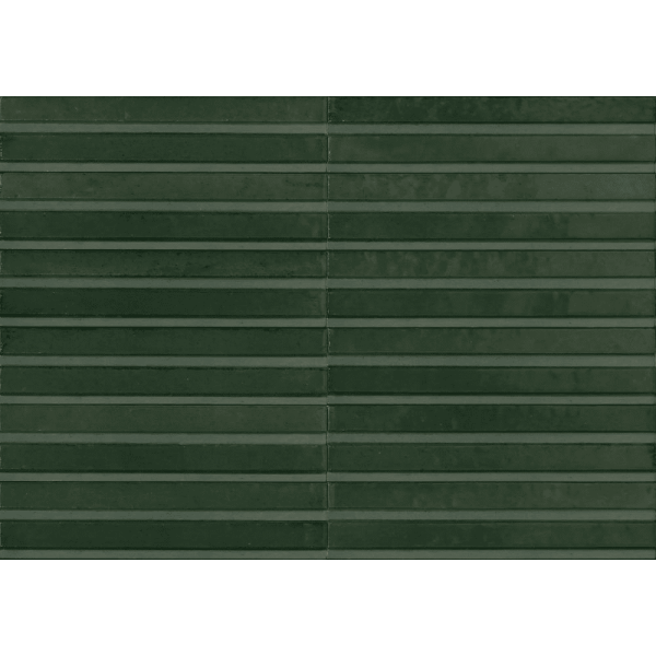 MARAZZI Carrelage Crogiolo Lume Green structure 3D Rake lux 6x24cm