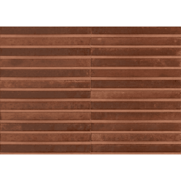 MARAZZI Carrelage Crogiolo Lume Caramel structure 3D Rake lux 6x24cm