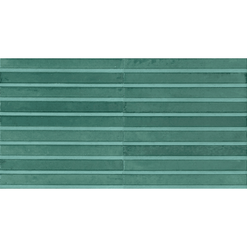 MARAZZI Carrelage Crogiolo Lume Emerald structure 3D Rake lux 6x24cm