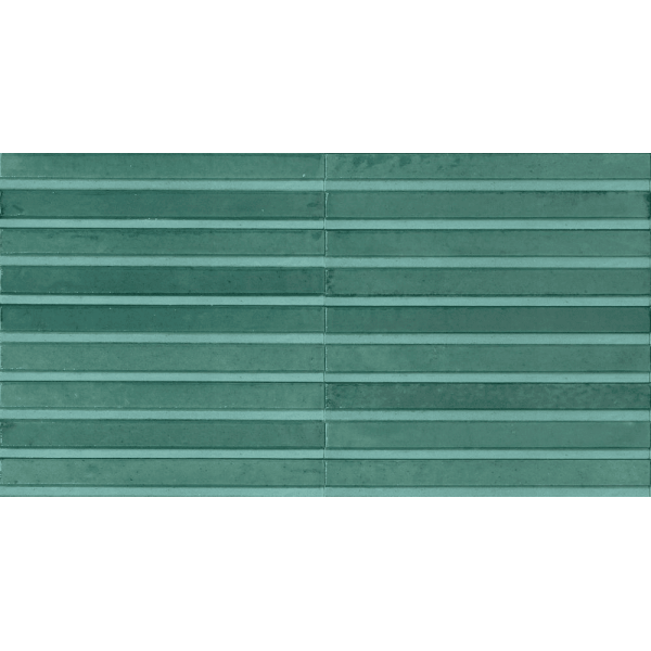 MARAZZI Carrelage Crogiolo Lume Emerald structure 3D Rake lux 6x24cm