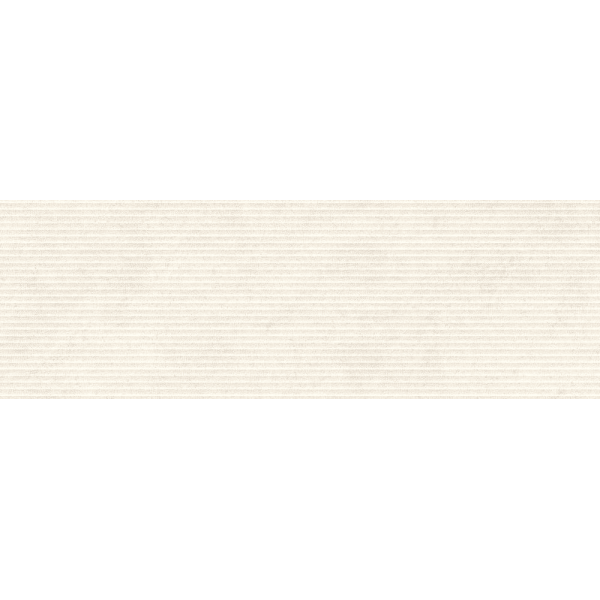 LIVING CERAMICS Bera&Beren Bera White Ductile Reliefs Saw 30x90cm (1,07m² par boite)