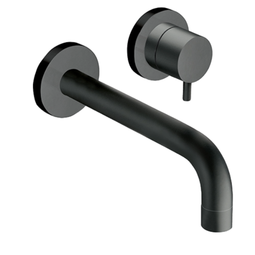 ONDYNA TRIVERDE Mitigeur Lavabo Mural 135MM NOIR MAT TV25313