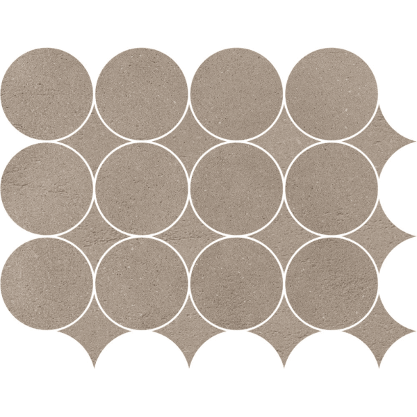 MARAZZI Concrete Look Slow Argilla Mosaico Circolare 32,1x41,6cm