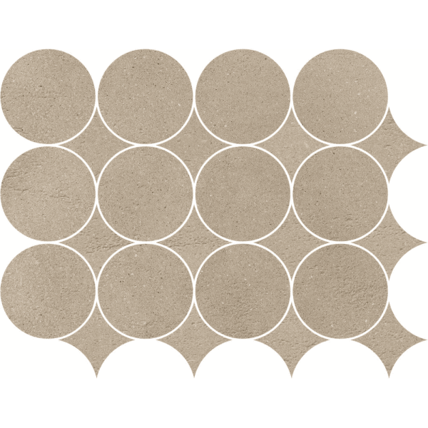 MARAZZI Concrete Look Slow Sabbia Mosaico Circolare 32,1x41,6cm