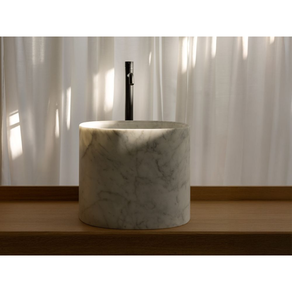 SANYCCES OASIS VASQUE A POSER CARRARA MARBLE 43X43X35CM
