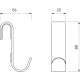 SANYCCES LOOP HOOK NICKEL BROSSÉ
