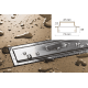 Grille et cadre de caniveau Schlüter KERDI‑LINE‑A SOLID 700 mm – Inox brossé