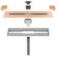 Caniveau de douche vertical Schlüter KERDI‑LINE‑V 50 – 800 mm – Grille discrète inox brossé
