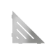 Tablette d’angle triangulaire Schlüter SHELF‑E‑S1 WAVE – Inox brossé – Sans perçage