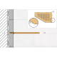 Tablette d’angle pentagonale Schlüter SHELF‑E‑S2 CURVE 190x195 mm – Ivoire (TSI) – Sans perçage