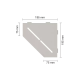 Tablette d’angle pentagonale Schlüter SHELF‑E‑S2 CURVE 190x195 mm – Ivoire (TSI) – Sans perçage