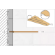 Tablette d’angle quadrangulaire Schlüter SHELF‑E‑S3 WAVE 154x295 mm – Inox brossé – Sans perçage