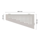 Tablette d’angle quadrangulaire Schlüter SHELF‑E‑S3 CURVE 150x295 mm – Blanc mat (MBW) – Sans perçage