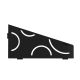 Tablette d’angle quadrangulaire Schlüter SHELF‑E‑S3 CURVE 150x295 mm– Noir graphite mat (MGS) – Sans perçage