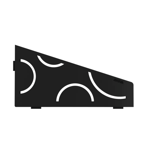 Tablette d’angle quadrangulaire Schlüter SHELF‑E‑S3 CURVE 150x295 mm– Noir graphite mat (MGS) – Sans perçage