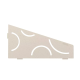 Tablette d’angle quadrangulaire Schlüter SHELF‑E‑S3 CURVE 150x295 mm – Ivoire (TSI) – Sans perçage