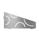 Tablette d’angle quadrangulaire Schlüter SHELF‑E‑S3 CURVE 150x295 mm – Blanc mat (MBW) – Sans perçage