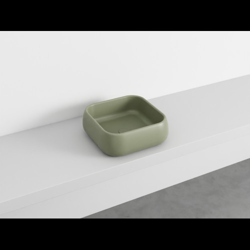 SHUI Lavabo Rectangulaire à poser sans trop-plein Agave 40X40X15 h