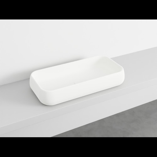 SHUI Lavabo Rectangulaire à poser sans trop-plein Talco 80X40X15h