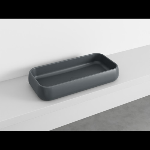 SHUI Lavabo Rectangulaire à poser sans trop-plein Cemento 80X40X15h